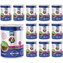Asitan Yavru Köpek Biftekli ve Jöleli Konserve Mama 400 gr x 12 Adet