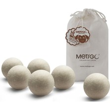 Asitan Metsgo (6 Adet) Yün Kurutma Topu - Doğal Yumuşatıcı- Kırışık Giderici - Kurutma Makinesi I�