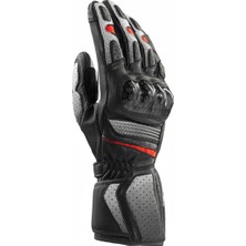 Asitan St-03 Korumalı Deri Motosiklet Eldiveni Siyah Gri
