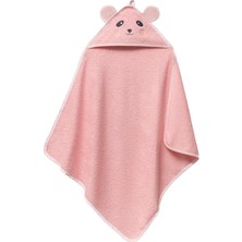 Asitan Pandadots 3D Kapüşonlu Bebek Havlusu – 3D Panda Nakışlı,soft Cotton, 80X80 Cm, 0–12 Ay (Pem