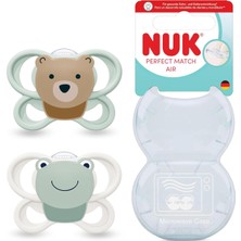 Asitan Nuk Pm Air 2'li Emzik, 0-6 Ay, Kurbağa/ayı