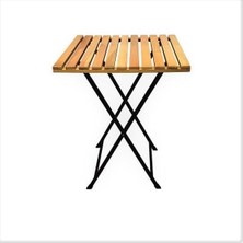 Asitan Katlanır Metal Ayaklı Masa Bahçe Kamp Piknik Masası Bistro Masa 60X60X75