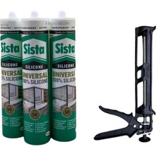 Asitan Sista Şeffaf Silikon 280 ml 3'lü Set