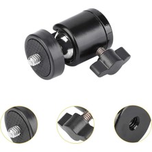 Asitan Microcase 360 Derece Ayarlanabilir Metal 3/8 Tripod Monopod Işık Standı Başlığı AL4622
