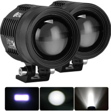 Asitan Gunner 30W Beyaz Motosiklet Sis Farı 2 Adet Off Road Spot Sel Kombo Delici Taşkın Çalışma Lamb
