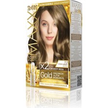 Asitan Maxx Deluxe Gold Serisi 24K Altın Parçacıklı Serum ile 1 Kutu 2 x 50 ml ve Geliştiriciler Saç
