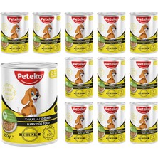 Asitan Peteko Yavru Köpek Tavuklu ve Jöleli Konserve Mama 400 gr x 12 Adet