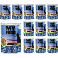 Asitan Myfood Yetişkin Köpek Tavuklu ve Jöleli Konserve Yaş Mamav 400 gr x 12 Adet