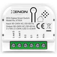 Asitan Zigbee Akıllı Ikili Anahtar Işık Şalteri Röle Modülü Mobil Uygulama Denetimli Tuya Uyumlu G