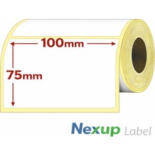 Asitan 100X75 mm Termal Etiket, Barkod/adres/kargo Termal Etiketleri, Zebra ve Diğer Yazıcılarla Uyumlu