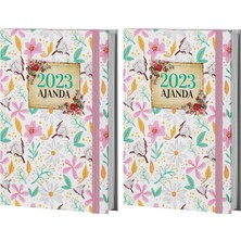 Asitan Halk Kitabevi Mor Kelebek Yaz Bahçesi 2023 Ajanda, 13.5X21CM, 128 Sayfa, Ciltli 2li Paket