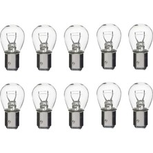 Asitan 10 Adet 12V P21/5W Çift Duy Çapraz Tırnak Standart Renk Ampul BAY15D