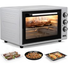 Asitan Akel AF930L Lambalı, Termostatlı, Saatli 45 Litre Maxi Fırın (Gri)