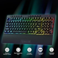 Asitan K515 Pro Shiva Rgb Kablosuz Membranlı Türkçe Oyun Klavyesi, 98 Tuşlu Mekanik Hissi Klavye ve Smo