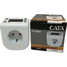 Asitan CT-9182 Dijital Zaman Saati Zaman Ayarlı Priz 3680W Timer,beyaz