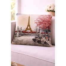 Carla Loren-28 Çift Yön Desen Goblen Dekoratif  Kırlent Kılıfı 45X45 cm