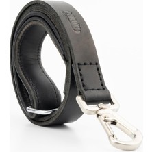 Asitan Canini Collar Hakiki Klasik Deri Köpek Gezdirme Kayışı (Siyah, Large)
