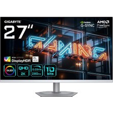 Asitan MO27Q2A Ice 27 OLED Oyuncu Monitörü, 2k, 280 Hz, 0.03 Ms, Pivot, Siyah