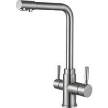 Asitan Watalina Lüks Üç Yollu Musluk, Su Arıtma Cihazı Uyumlu, Krom Kaplama, 315 x 270 mm