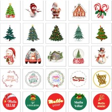 Asitan Bimotif Karışık 175 Adet Yılbaşı Sticker Seti, 5 Sayfa
