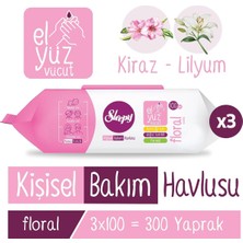 Asitan Sleepy Floral Kişisel Bakım Havlusu 3X100 (300 Yaprak)