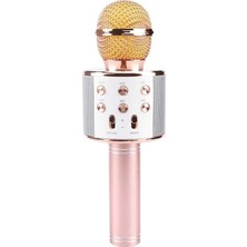 Asitan Psr Aksesuar WS-858 Bluetooth Karaoke Mikrofon – Kablosuz Hoparlör, Yankı Efektli, Gürültü Ö