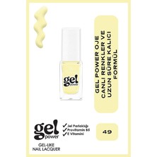 Asitan Gel Power Oje, Sarı 49, Jel Parlaklığında Tırnak Lakası