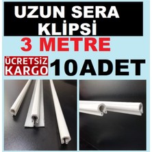 Asitan Ekodoğa Uzun Sera Klipsi 3 Metre 10 Adet Naylonu Tutturucu Klips