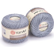 Asitan Yarnart Vıolet Lurex - Simli, Merserize Dantel Ipi GRI-15326