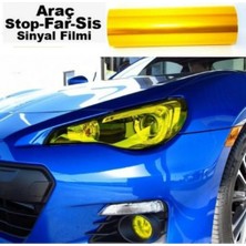Asitan Tiger Marketing Sarı Stop Far Filmi Folyosu, 100 cm x 30 Cm, Kaplama Şeffaf Dayanıklı