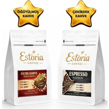 Asitan Espresso Arabica Çekirdek Kahve 250G + Santos Filtre Kahve 250G | Yoğun Aroma | Dengeli Içim |%1