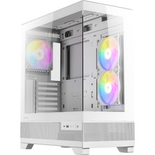 Asitan CX700 Argb White, 3X120MM Argb Pwm Fan Dahil, Temperli Cam, Dikey Soğutma, 360MM Radyatör Desteği
