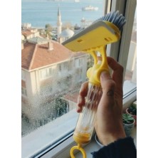 Asitan 4'ü 1 Arada Çok Fonksiyonlu Spreyli Cam ve Yüzey Temizleyici - Fırça, Sünger ve Çekpas Bir Ar