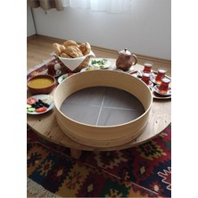Asitan Abnturk 33CM Çok Amaçlı Çelik Telli Elek Ahşap Kasnaklı Un Eleği Mükemmel Eleyici Mutfak Yar