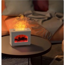 Asitan 3D Şömine Tasarımlı Hava Nemlendirici, Ateş Simülasyonlu Aroma Terapi Difüzör, Otomatik Kapa