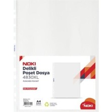 Asitan Şeffaf Delikli 4830XL Poşet Dosya (Föy Dosya) 100 Adet 869324557100218