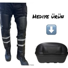 Asitan Bike Sky Diz & Bacak Koruma Deri Reflektörlü Yağmur & Rüzgar & Soğuğa Karşı Bike Sky (( Moto