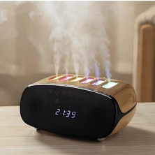 Asitan Akıllı Hava Nemlendirici 500ML LED Işıklı Bluetooth Hoparlörlü Saatli Ultrasonik Buhar Makine