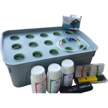 Asitan 15 Gözlü Topraksız Tarım Hidroponik Box Saksı Yetiştirme Seti,ph & Ec Ölçerli, Xxl Başlang�