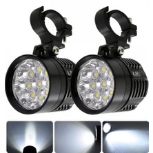 Asitan Ultra Power Lightning Usa Motosiklet Sis Farı 2 Adet 9 LED Off Road Spot Sel Kombo Delici Taşkın