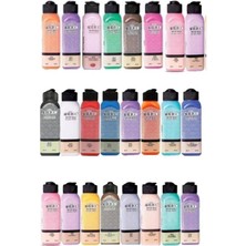 Asitan Akrilik Boya, 140ML, 24'lü Set, Karma Renkler