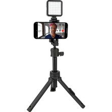 Asitan F3 Mini Tripod & Selfie Çubuğu – 2'si 1 Arada, Bluetooth Uzaktan Kumanda, 75 cm Uzayabilen, 2,5