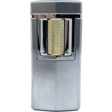 Asitan Zenit Lüks Metal Çakmak - USB Şarjlı & Elektronik Ateşleme - Gümüş/altın