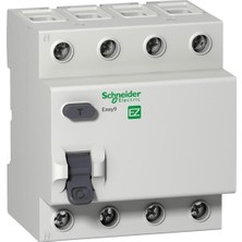 Asitan Schneider EZ9R05425, 25 Amper, 30MA, Trifaze, Kaçak Akım Koruma Rölesi, 4 Kutuplu (3 Faz+Nötr),