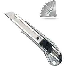 Asitan Metal Maket Bıçağı Falçata + 10 Adet Yedek Bıçak Büyük Boy