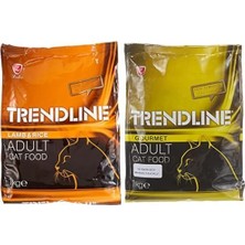 Asitan Kuzu Etli Yetişkin Kedi Maması 1 kg ve Trendline Renkli Taneli Yetişkin Kedi Maması 1 kg