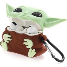 Asitan Airpods Pro 2. Nesil Uyumlu Figürlü Darbe Emici Silikon Kulaklık Kılıfı (Baby Yoda)