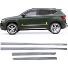 Asitan Melexı Seat Ateca 2016 ve Üzeri Için Krom Yan Kapı Koruma Çıtası 4 Kapı 4 Parça
