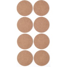 Asitan Kahverengi 8 Adet Yapışkanlı Sandalye, Masa, Koltuk Altı Parke Koruma Keçesi, Yuvarlak, 5 cm