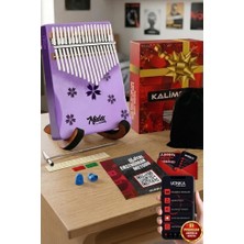 Asitan Midex KLX-870-PAK Mor Renk Yüksek Kaliteli Ahşap Kalimba 17 Tuşlu Full Set